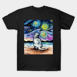 White Cat Night 2 T-Shirt